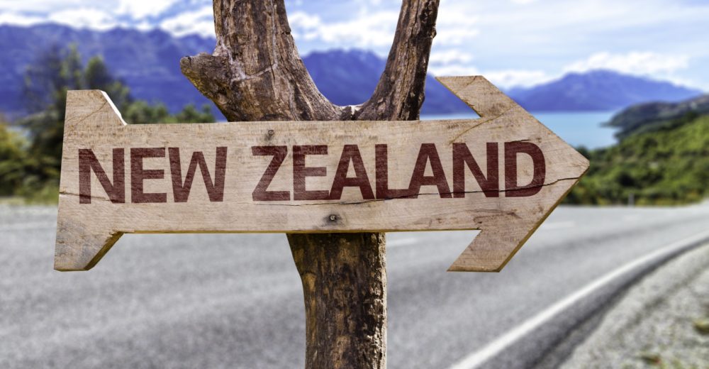 New Zealand sign on a rural road