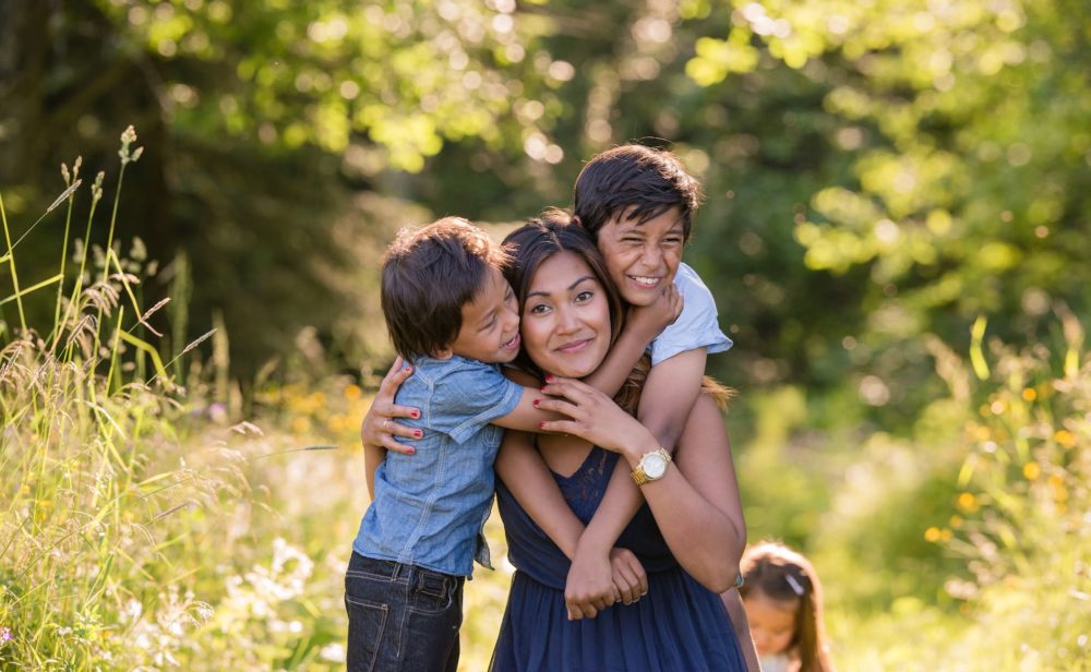 Family in the sun