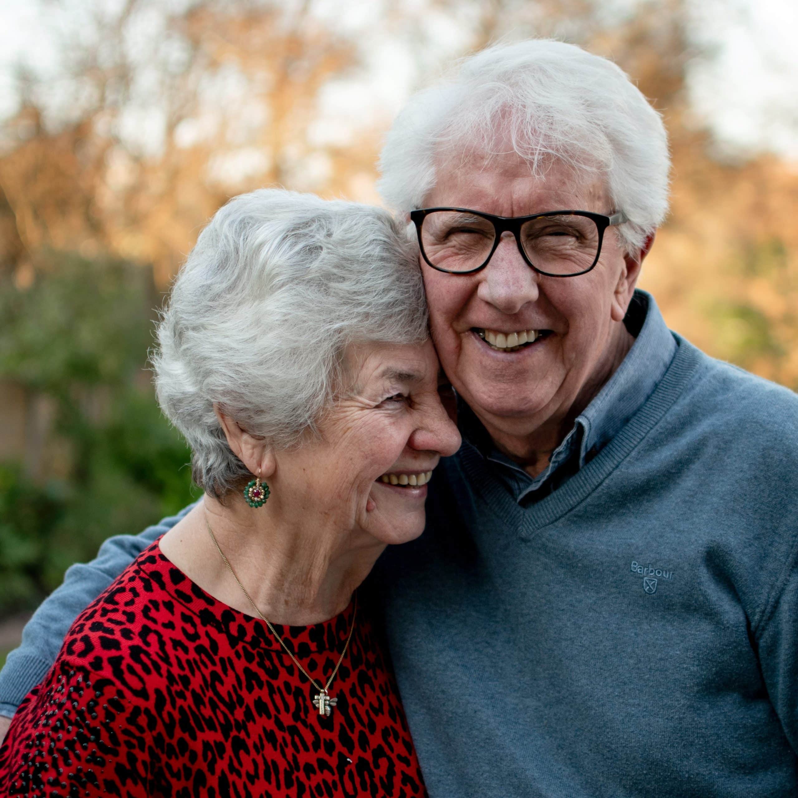 Senior couple smiling