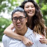 Portrait of Asian Couple Smiling