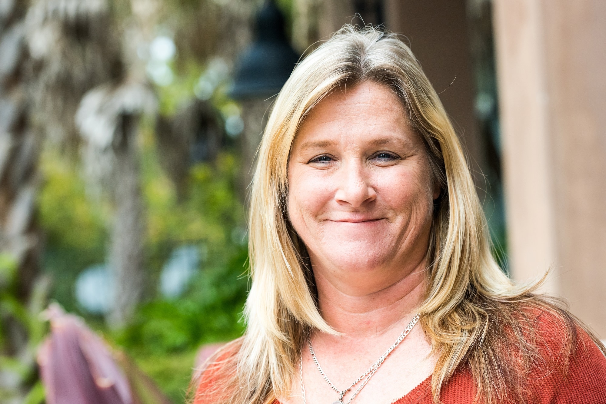 Smiling mature woman looking at the camera